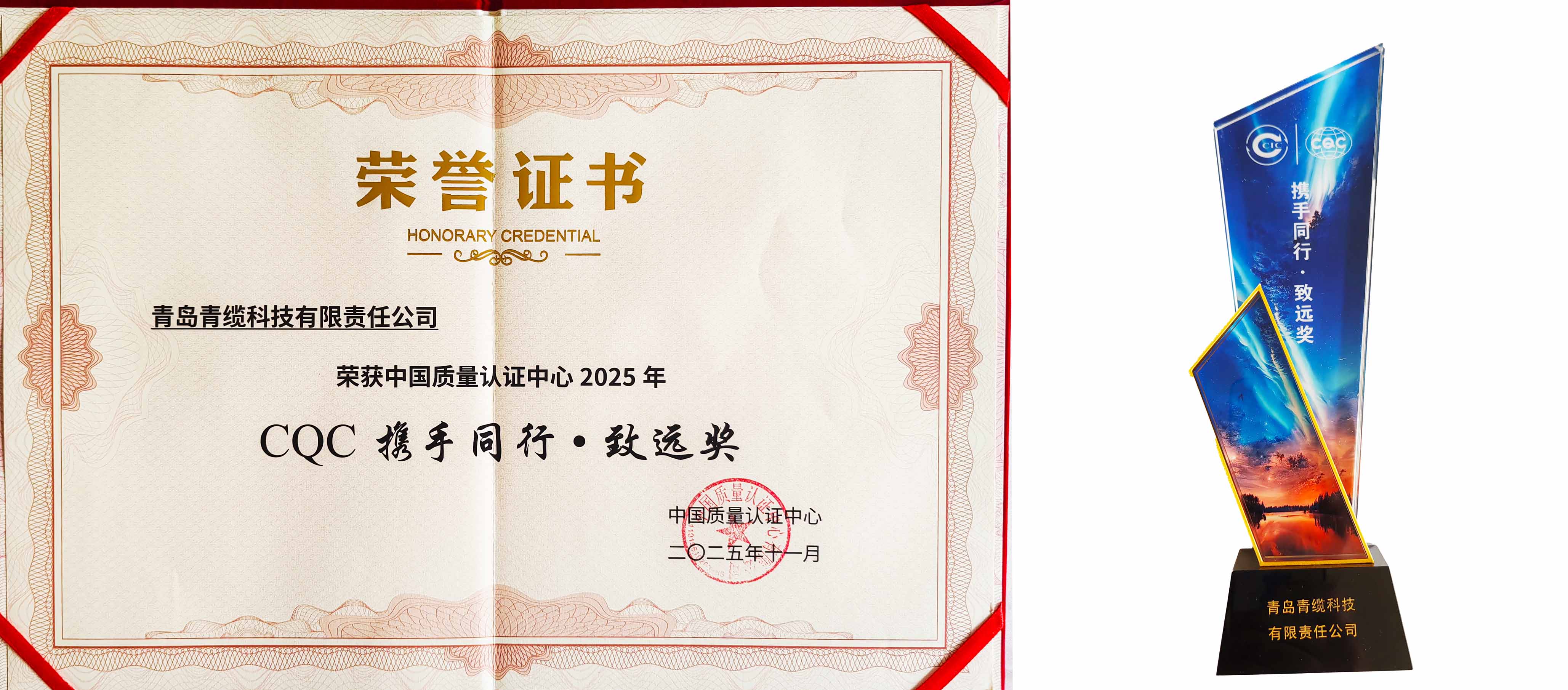 聚焦前沿，共話品質(zhì) | 青纜榮獲CQC攜手同行·致遠(yuǎn)獎(jiǎng)(圖3)